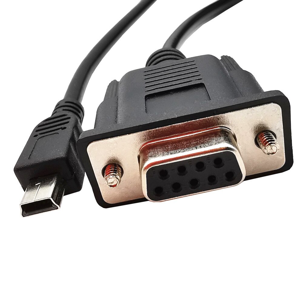 Mini usb 2.0 han til  rs232 db9 9 pin hun adapter adapter kabel 1.8m
