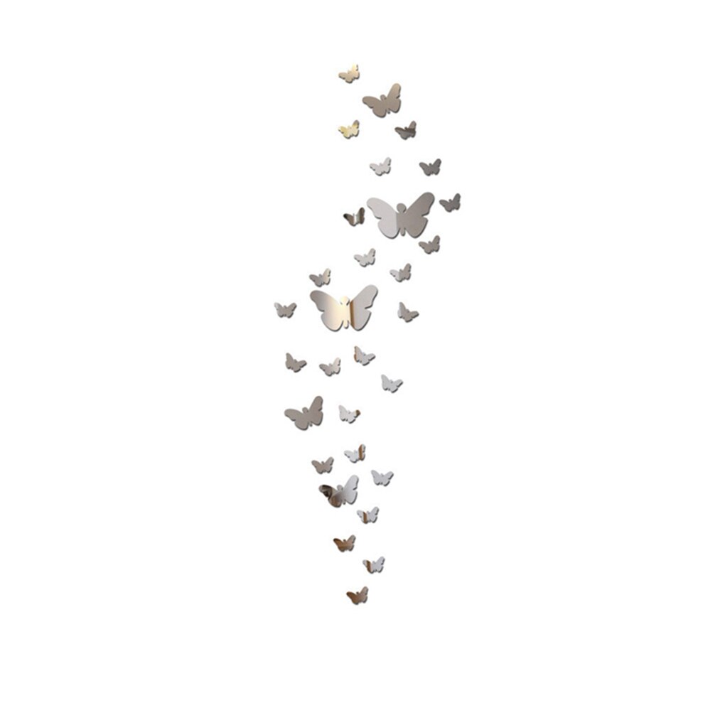 25 st spegel väggdekaler djur spegel väggdekal vattentät självhäftande väggdekaler försköna hem inredningsmaterial: Default Title