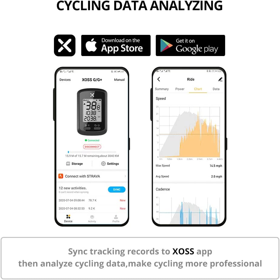 XOSS Bike Computer G Plus Wireless GPS Speedometer Waterproof Road Bike MTB Bicycle Bluetooth ANT+ with Cadence Cycling Computer