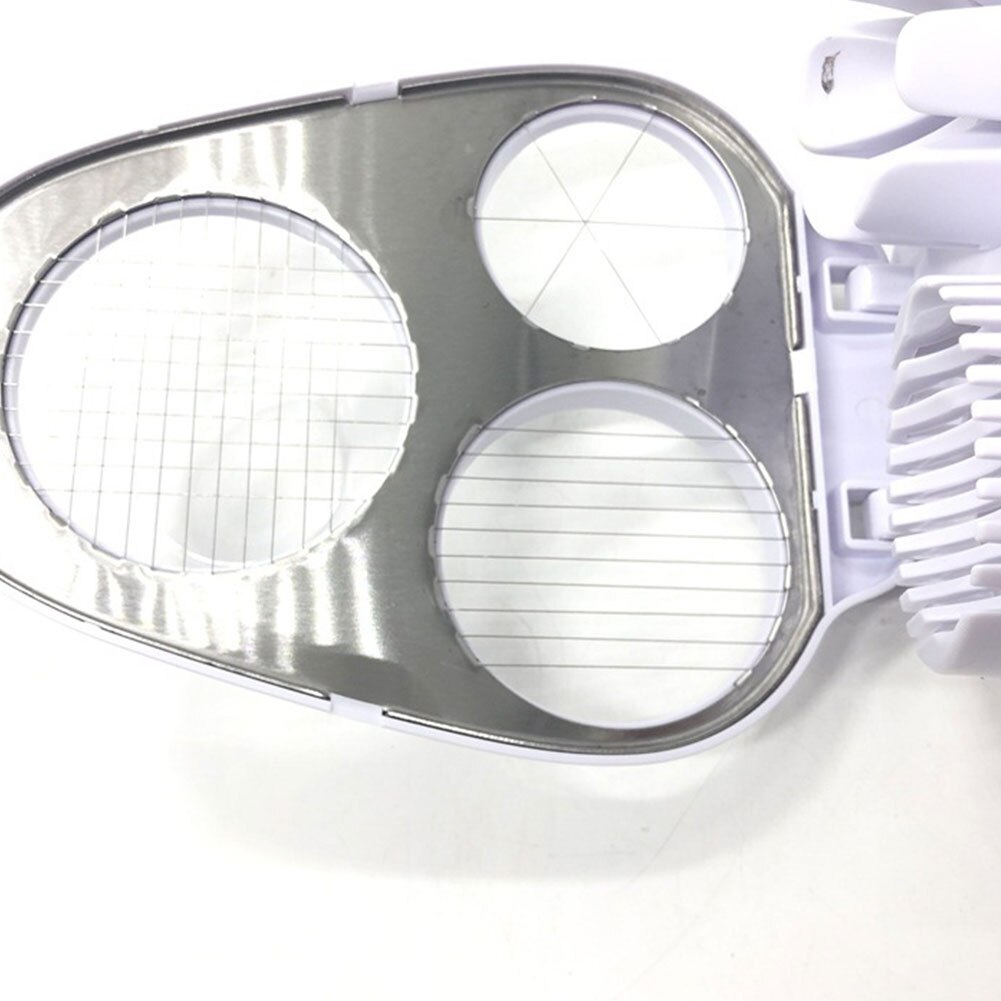 Keuken Gadgets Kookgerei Ei Slicer 3 In 1 Roestvrij Staal Handmatige Keuken Snijmachines Hardgekookte Eieren Keuken Tool Wit