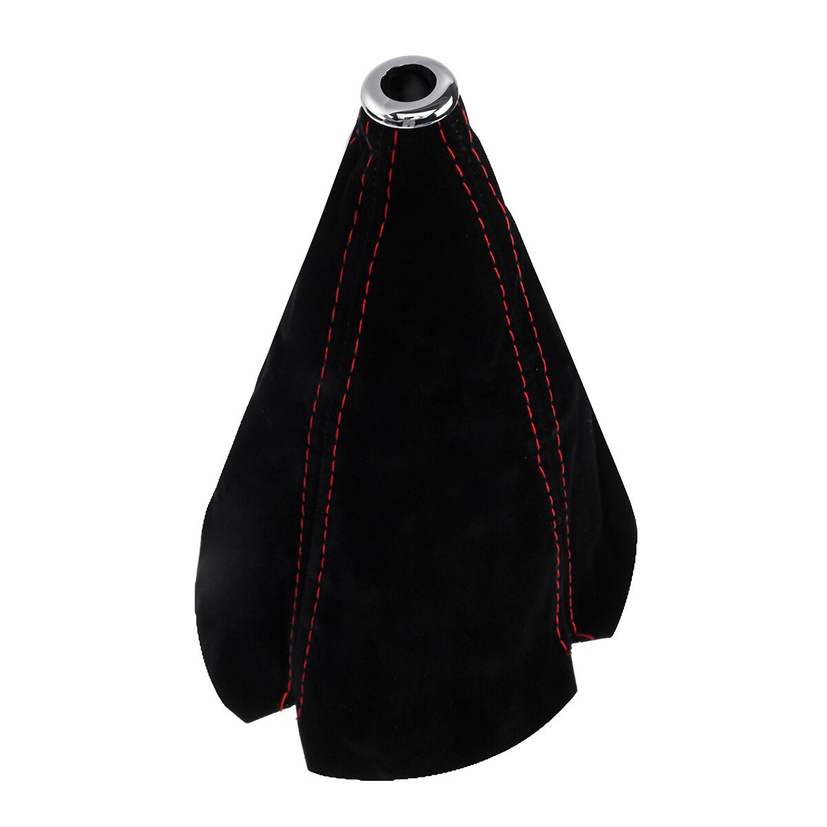 Universal PU Leather / Flannel Gear Shift Collars Car Hyper Fabric Gear Shift Knob Lever Stick Collar Gaiter Boot Cover: Flannel Black