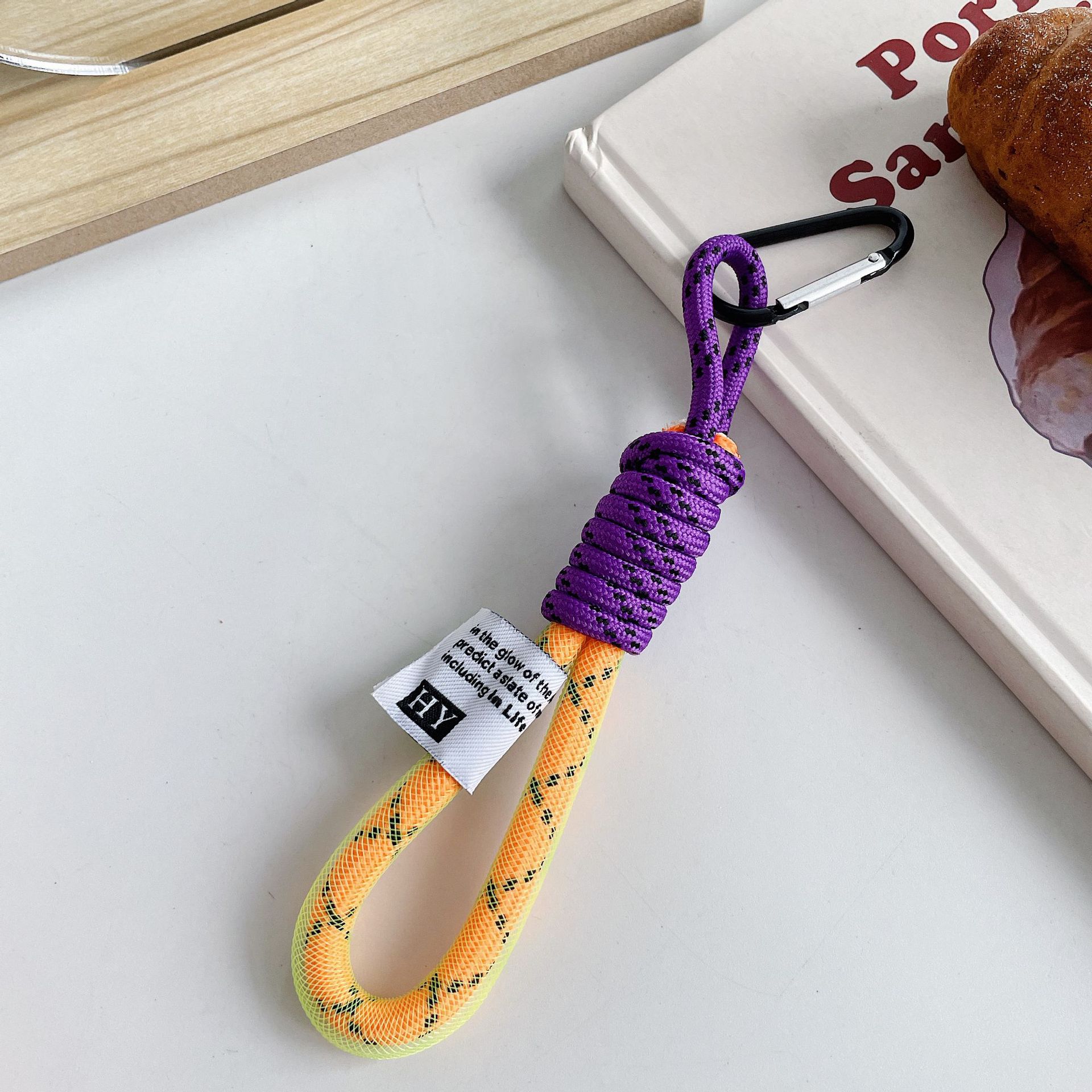 Fluoreszierende geflochtene Schlüsselband Universal- keychain Schlüsselband für schlüssel kurze Lanyards ornamente für taschen seil anhänger telefon charme