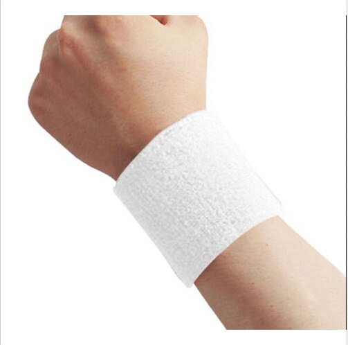 Unisex Cotton Wristbands Sport Sweat Band Hand Band Sweat Wrist Support Brace Wraps Guards Gym Volleyball Basketball TSLM1