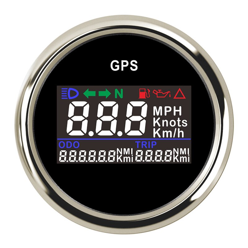 52mm Marine Boat Speedometer Odometer 12V/24V 0~999 MPH Km/h Knots Adjustable Gauge for Car Truck Boat Motorcycle with backlight: BS