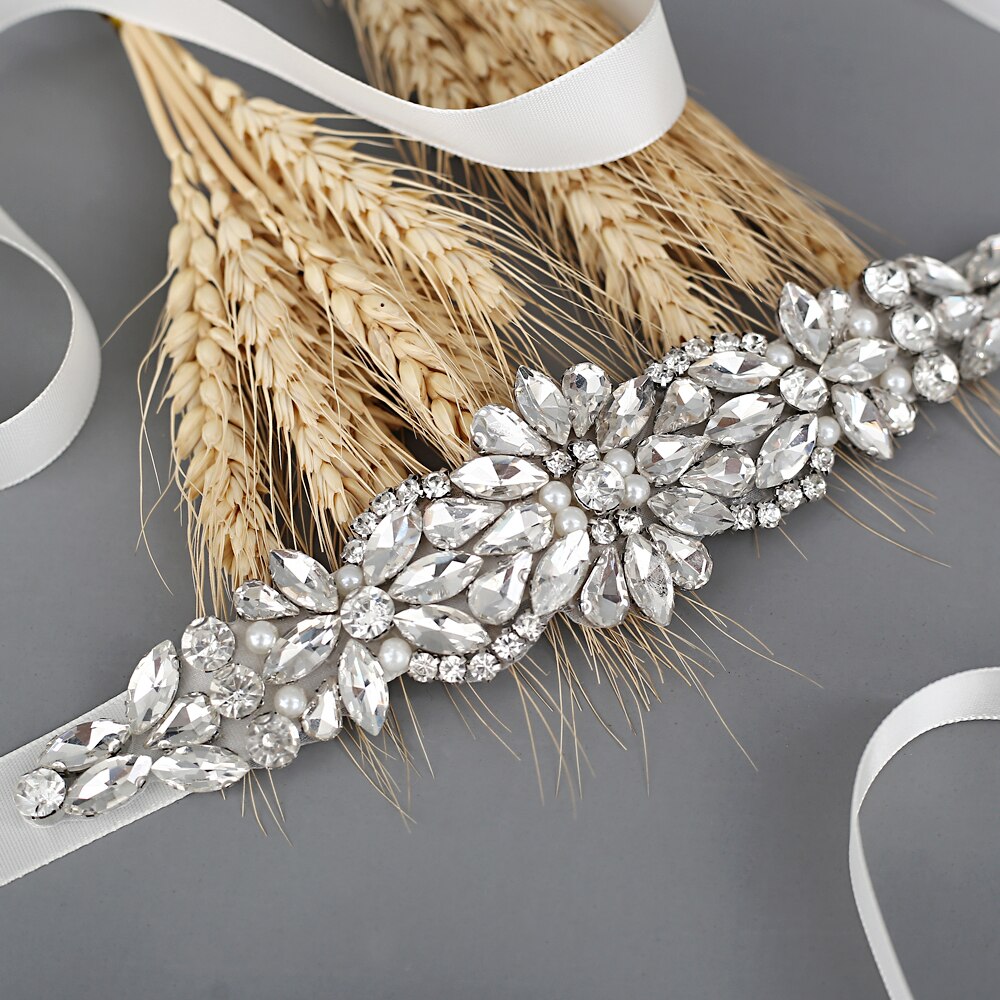 Strass riem pailletten trouwjurk riem bruidsjurk riem bruidsaccessoires riem voor avondfeestjurk scs 407