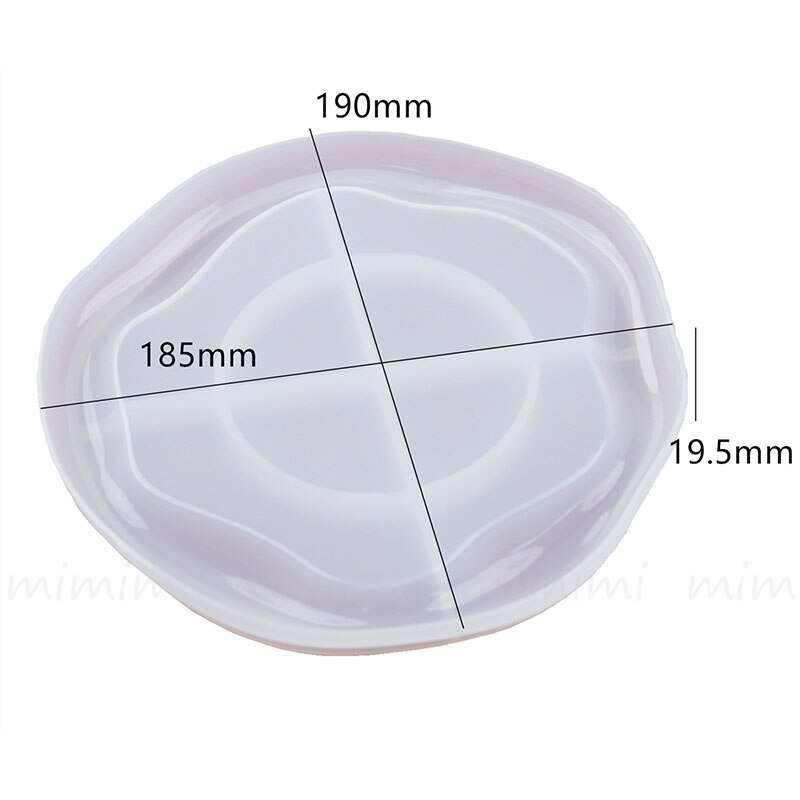 Terrazzo Tray Coagulated Silicone Mold Epoxy Resin Curling Irregular Mold Diy Home Decoration Dish Jesmonite Tray Mould: B- thin mold