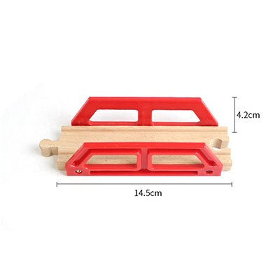 DIY Holz Track Holz Eisenbahn Zubehör Zug Track Eisenbahn Zubehör Bus Station Regenbogen Brücke Track: 15