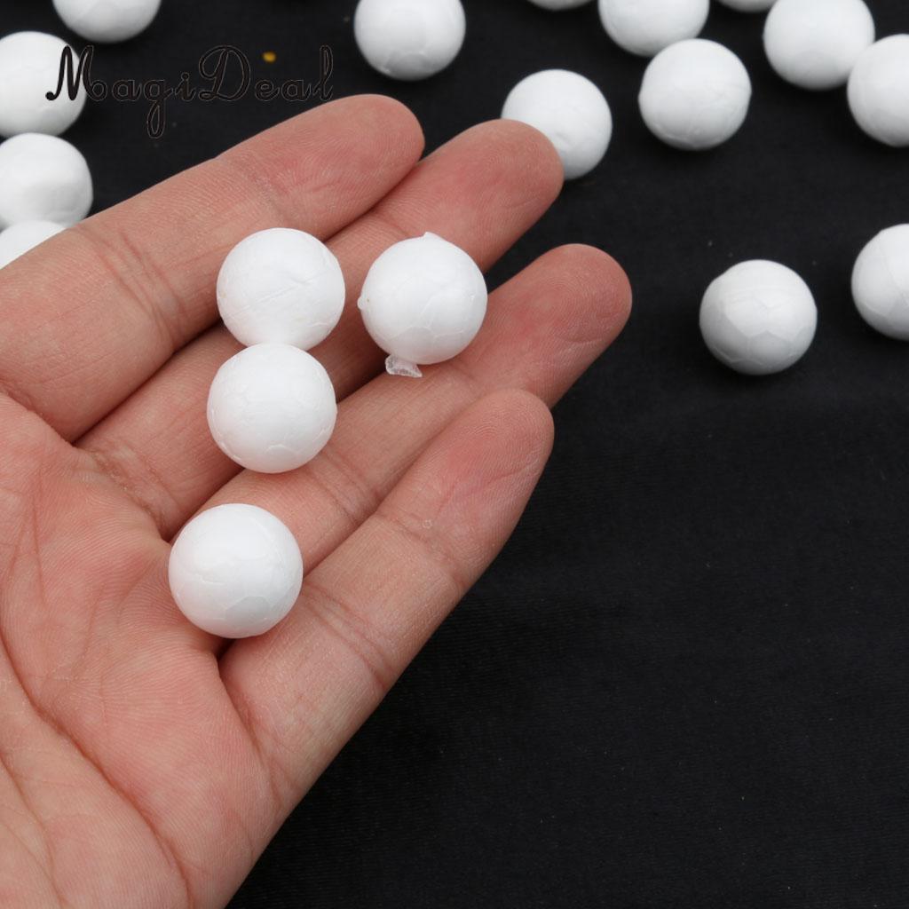 300 Pcs Wit Ronde Piepschuim Schuim Ballen Voor Diy Modelling Craft 10 Mm 15 Mm 27 Mm