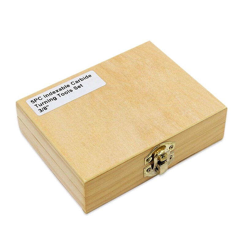SHGO -Indexable Carbide Turning Tools 10Mm 3/8 inch Tipped Lathe Cutter Tool Set for CNC Machine 5 PCS