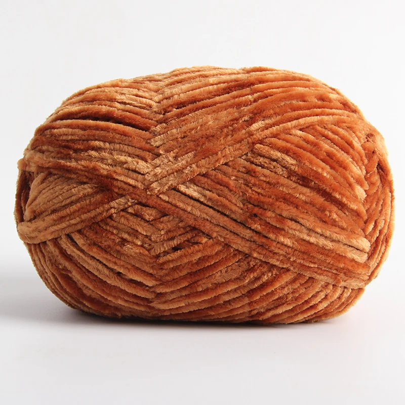 100g / 1 Stück Count Chenille Samt Wolle Dickes warmes Garn Manuell DIY Häkelgarn Strickwolle Baby Nutzwolle Serie Häkeln Par: green
