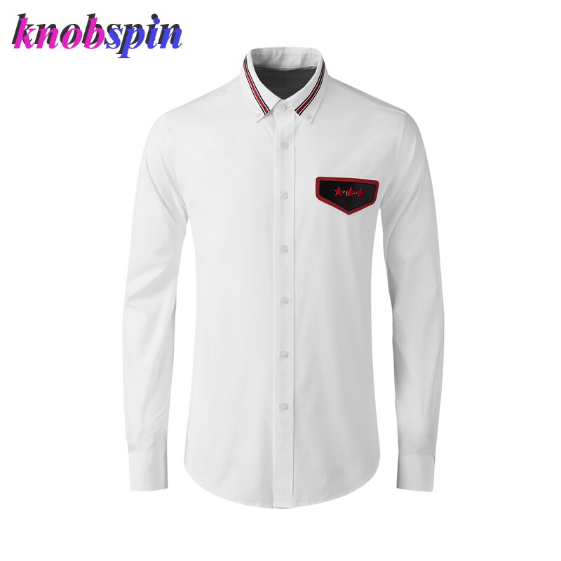 Grande taille M-4XL hommes Chemise à manches longues mince Chemise homme coton chemises hommes décontracté affaires mâle Camisa