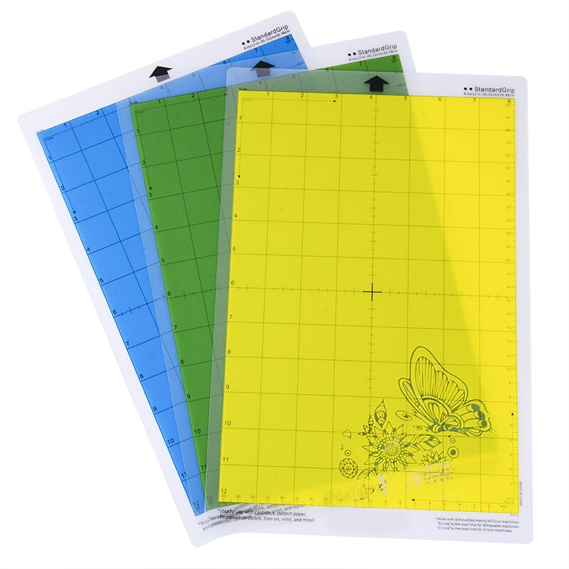 3 pièces couleur remplacement tapis de coupe PVC matériel adhésif antidérapant pour Silhouette camée traceur Machine protéger lame de coupe