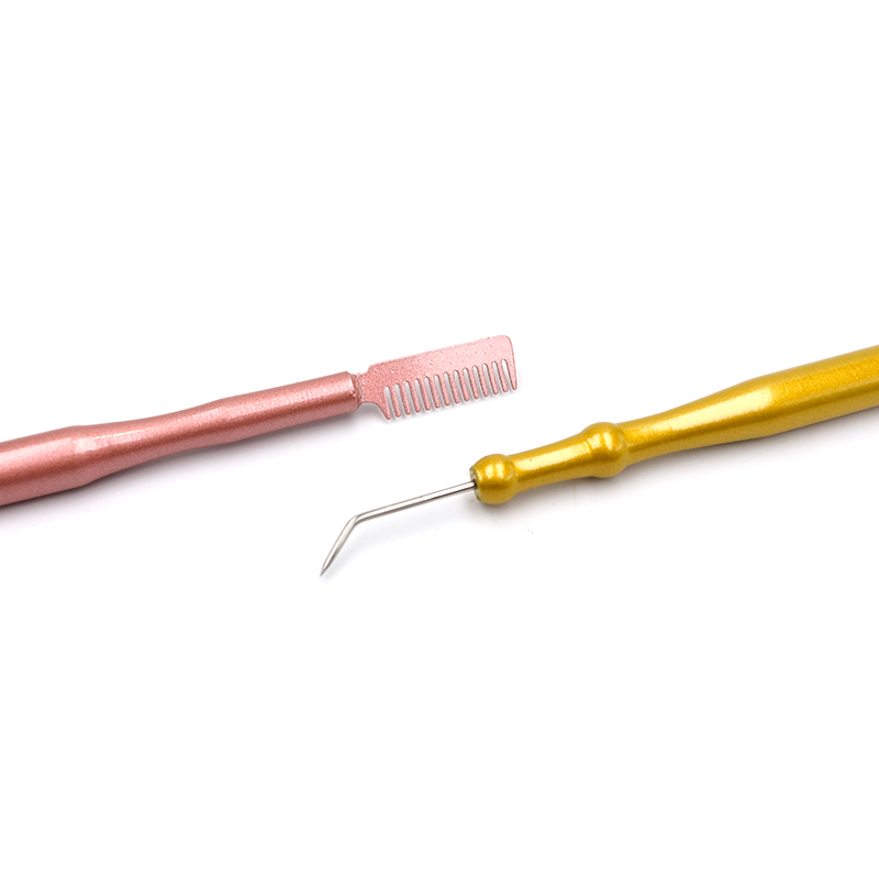 Double Head Steel Eyebrow Comb Pick Stick Eyelashes Extension Brush Eyelash Perm Lifting Separating Tools Cosmetic Makeup Tools