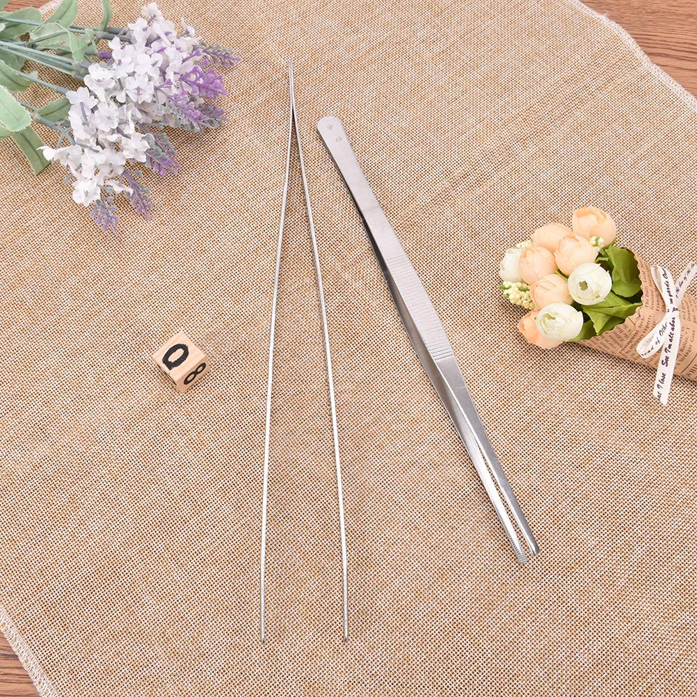 Pinzas para barbacoa de acero inoxidable, utensilios de cocina para Buffet, pinzas para asado, 1 unidad