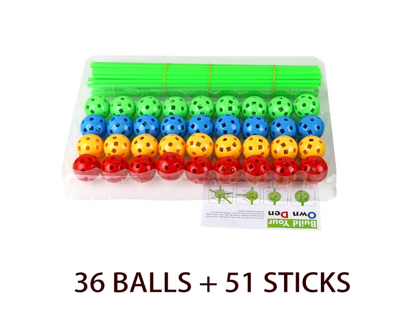 Construcción de casa de juegos en 3D, construcción de edificios, castillos, túnel, carpas, cultivo de maginación, juguetes para montar, su propio Chico,: 36ball 51stick