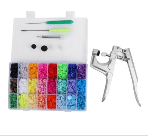 Fastener Snap Pliers Button+360set T5 Plastic Resin Snap Press Stud Cloth Diaper Hole Punch: Default Title