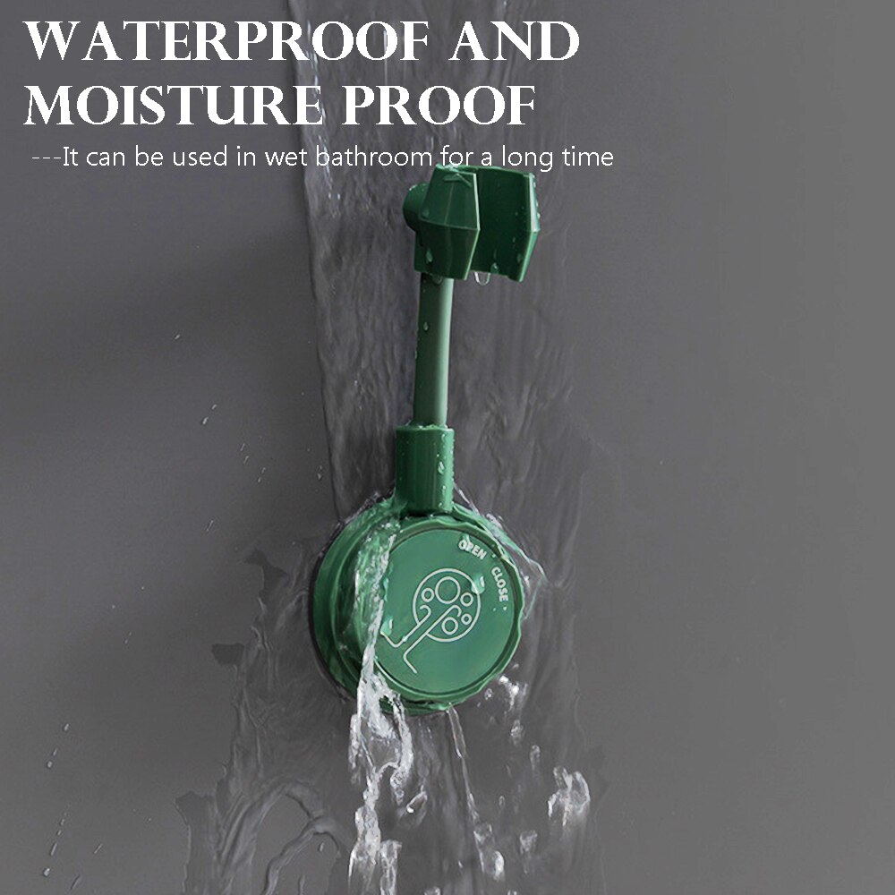 Universal Adjustable Shower Fixed Base Shower Bracket Black Technology Wall Suction ABS Shower Bracket Bathroom Accessories