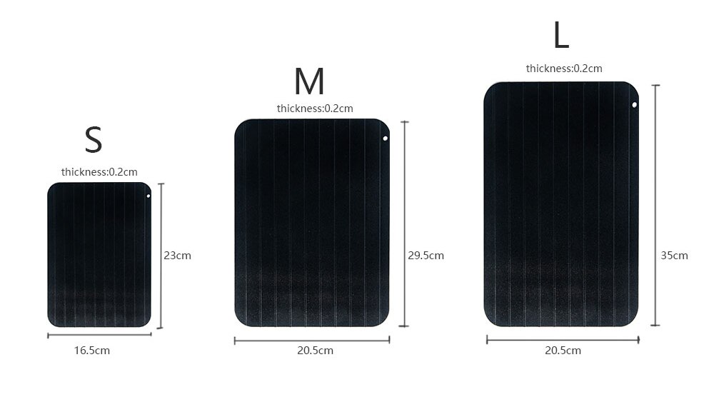 Snelle Ontdooien Lade Ontdooien Voedsel Vlees Fruit Quick Ontdooien Plaat Board Ontdooien Keuken Producten Gadget Gereedschap: 35.5x20.5x0.2CM