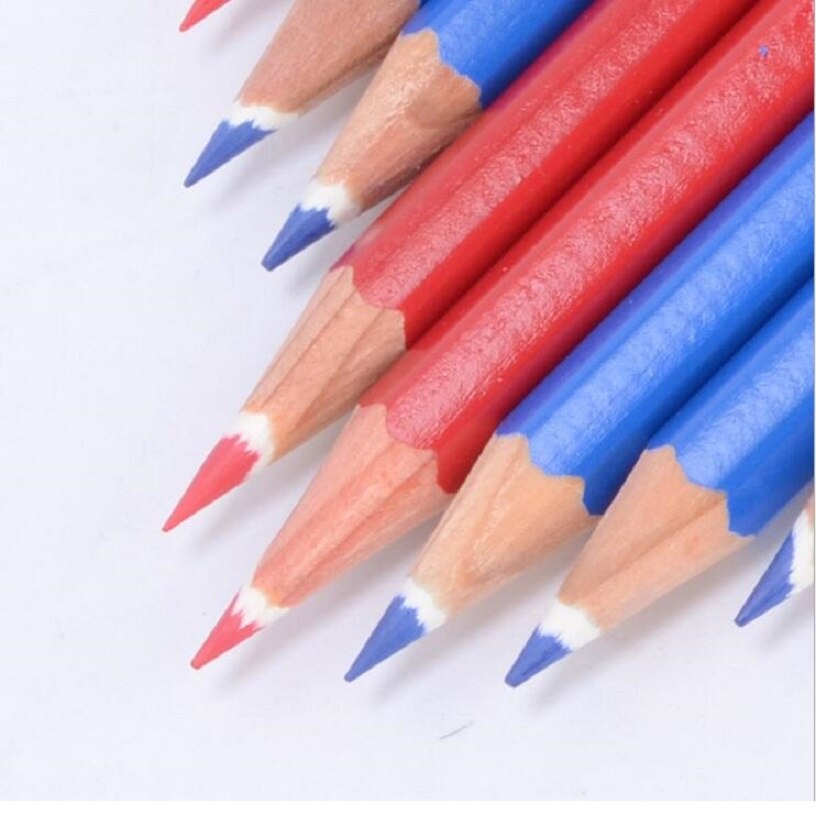 Staedtler 14450 fargeblyanter rød/blå slettende blyant tegne skrive skrivesaker 12 stk/eske