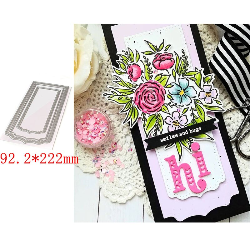 Matrice De Découpe En Métal Pour Scrapbooking – Motif Fleurs Et Feuilles, Environ 8,9 X 4,8 Cm - 13