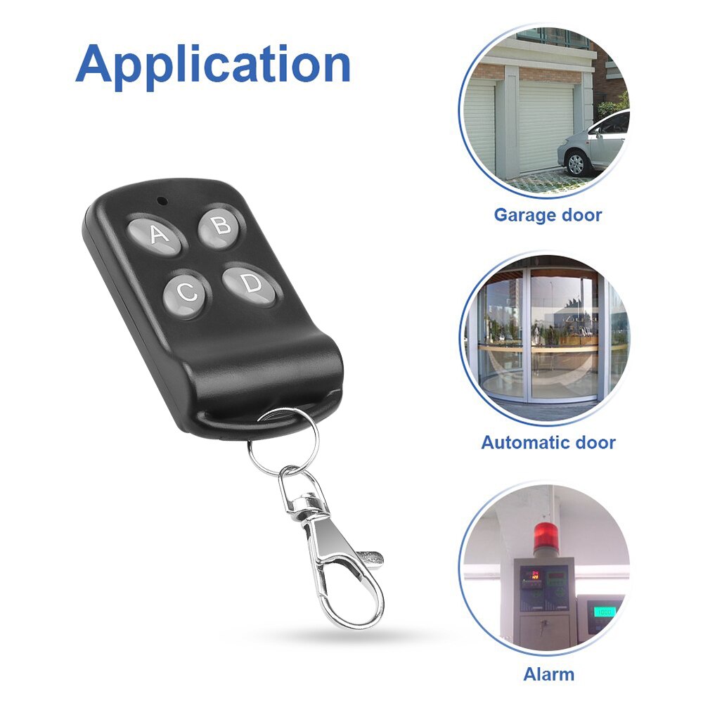 Wireless RF Remote Control 433MHz Electric Gate Garage Door Opener Duplicator Clone Cloning Code Copy Car Key Fob Remote Control