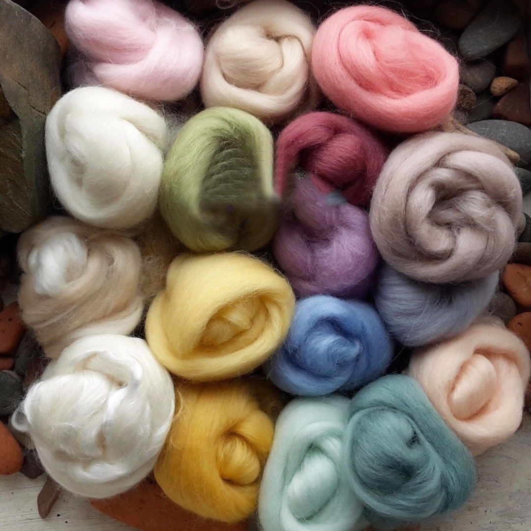 1 Set 5g Zachte Merino Wol Fibre Zwervende 17 Kleuren Voor Naaldvilten DIY Hand Spinning Naaien Pop Handwerken arts Craft