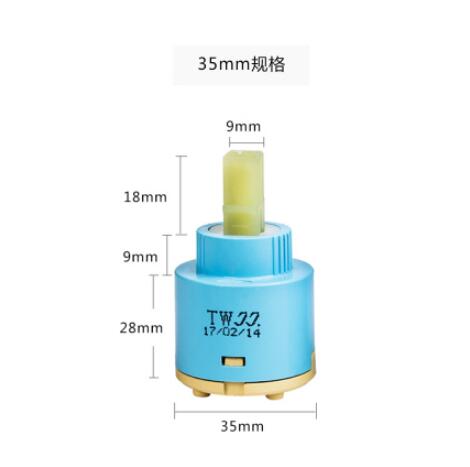 Cartouche en céramique pour robinet | Robinet de taille 35mm/40mm, valve de robinet avec 500000 fois, pas de fuite, bonne: WHITE