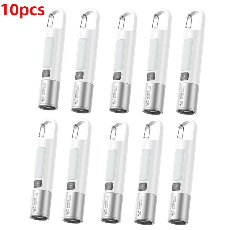 Xiaomi Outdoor Strong Lights Flashlight Camping Emergency Household High Brightness Multifunctional Rechargeable With Side Light: Red