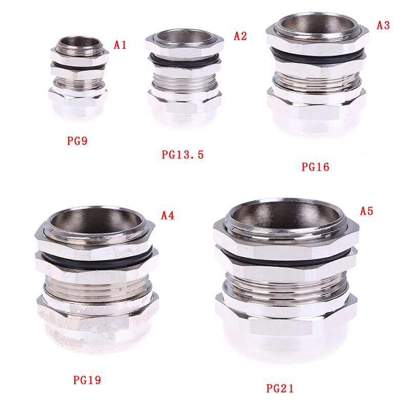 1 Pcs Stainless Steel pg9 pg13.5 pg16 pg19 pg21 Waterproof Connector Cable Gland