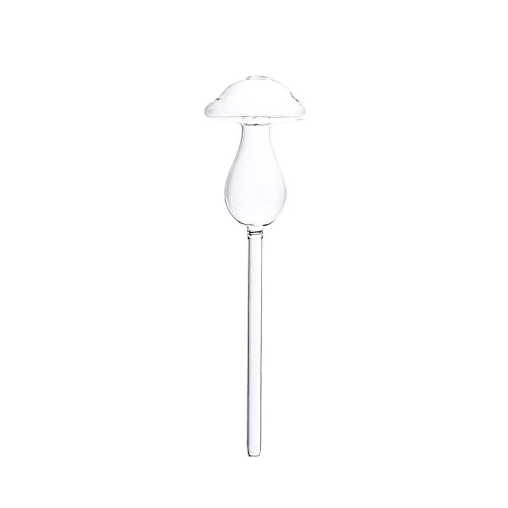 Birds Shape Clear Glass Self Watering Durable Mini Transparent Plant Watering for Garden Plant Watering Device: Mushroom