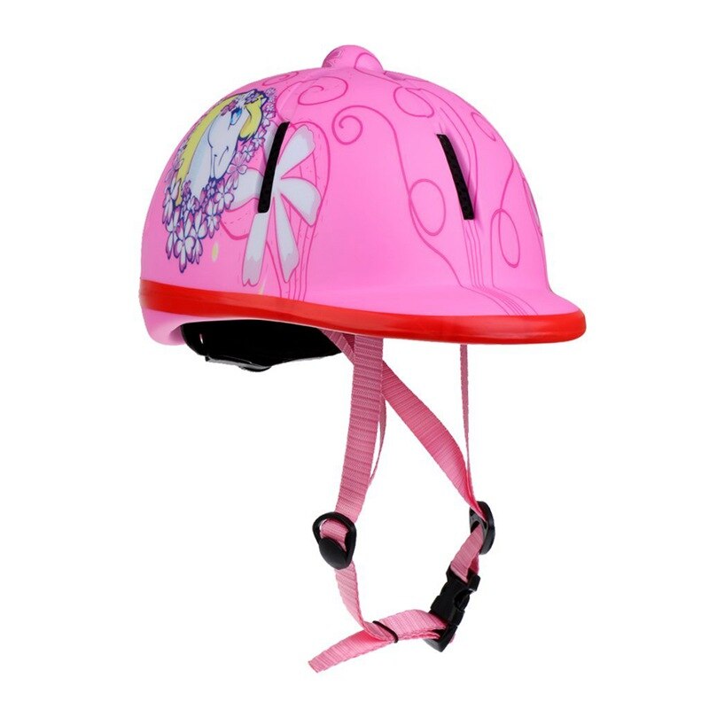 Children Kids Adjustable Horse Riding Hat/Helmet Head Protective Gear - Snow Pink