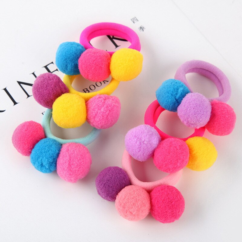 1 Pcs Candy Volledige Lang Haar Ballen Elastische Haarbanden Handgemaakte Boog Hoofdband Voor Meisjes Scrunchy Kinderen Haar Accessoires Voor vrouwen Meisje