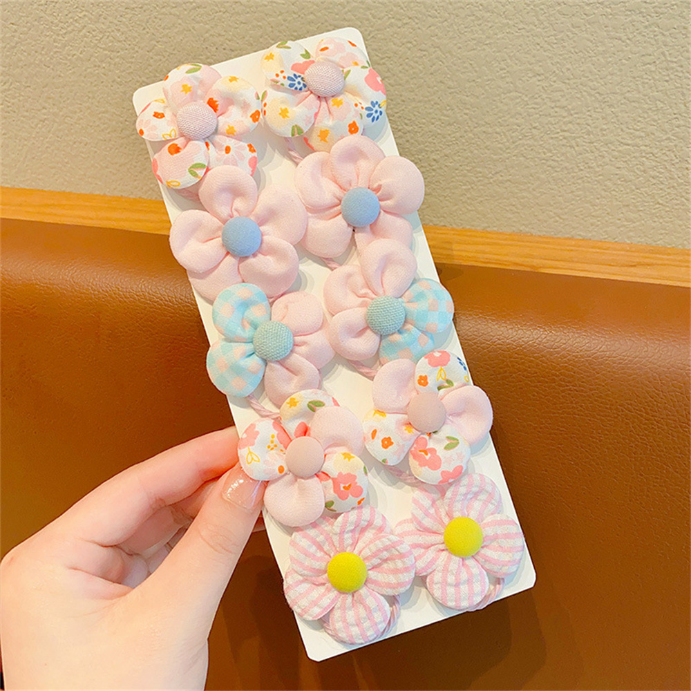 10 unids/set de lazos coloridos para el cabello con flores, coleteros elásticos, banda de goma, accesorios para el cabello de bebé para niños pequeños, niños, adolescentes y niñas: Gris