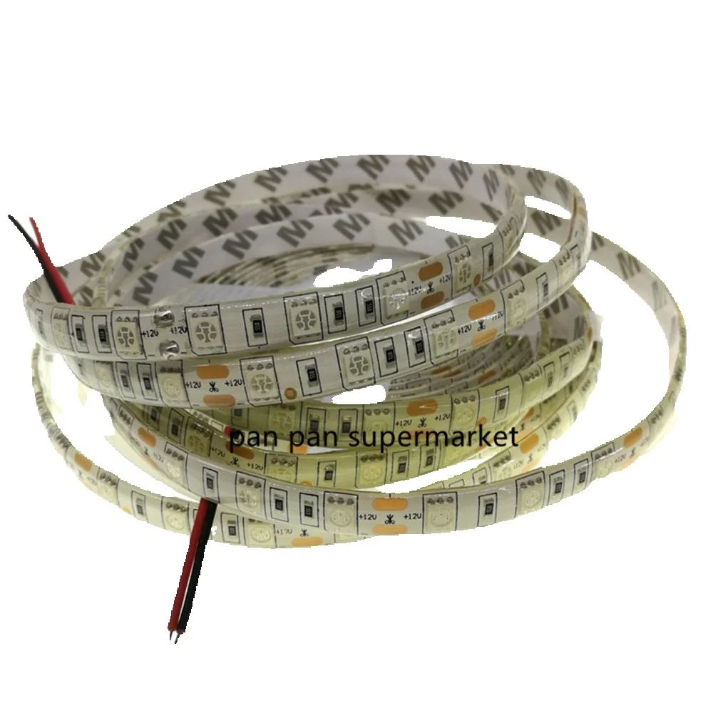 ledet-stripe 5050 12v fleksibel hjemmedekorasjonsbelysning smd 5050 stk. vanntett ledet-teip rød farge  ip65 ip20 stk.