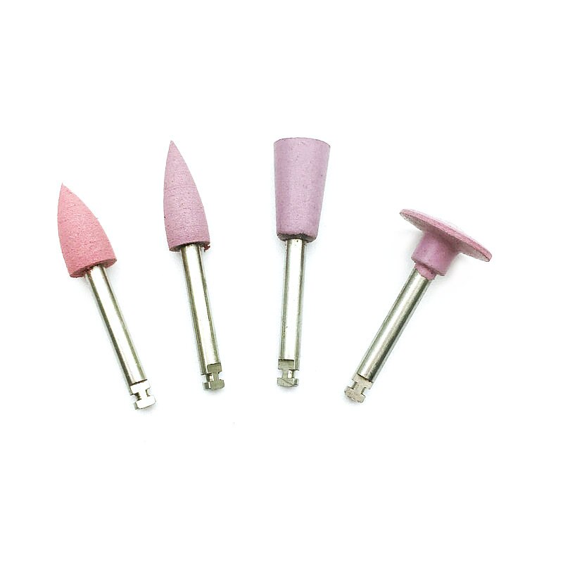 4 st mix ra sliphuvuden tandpolering tänder poleringsverktyg för låghastighets tänder maskin polering blekning produkt: Rosa