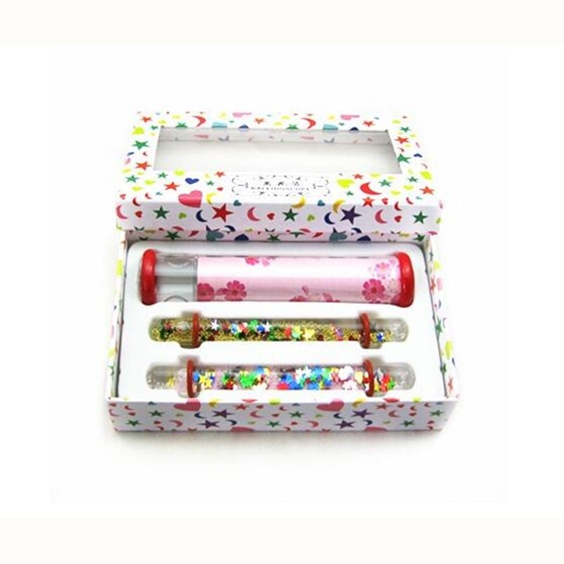 Flor Flam Fluid Fantasy Glitter Wand Kruisvorm Caleidoscoop Voor Kids Elke Box Met 2 Ruimte Buizen Kinderen Beste