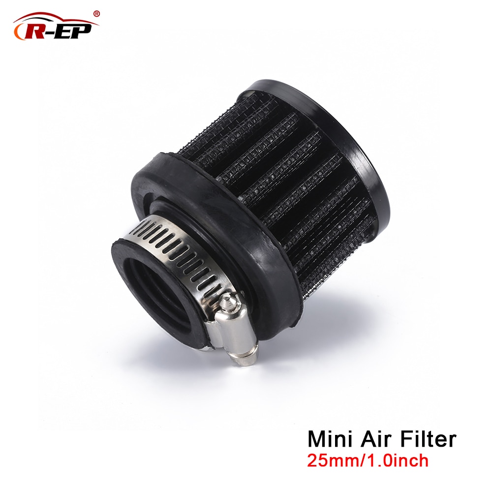 R-EP Universal 25mm filtro de aire de coche Clip-On Auto redondo de admisión de frío cónico 1 pulgada Mini filtros de aire