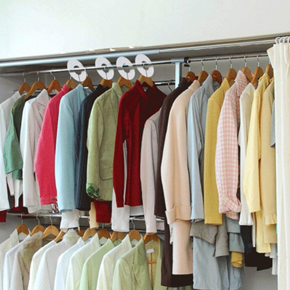 50pcs White Closet Dividers Clothing Rack Size Dividers Hangers Dividers with Pen