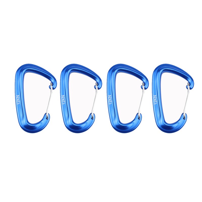 Fixing Hook D-ring Screw For Climbing Hammock Camping Climbing Accessories High-strength Aluminum Carabiner: Blue