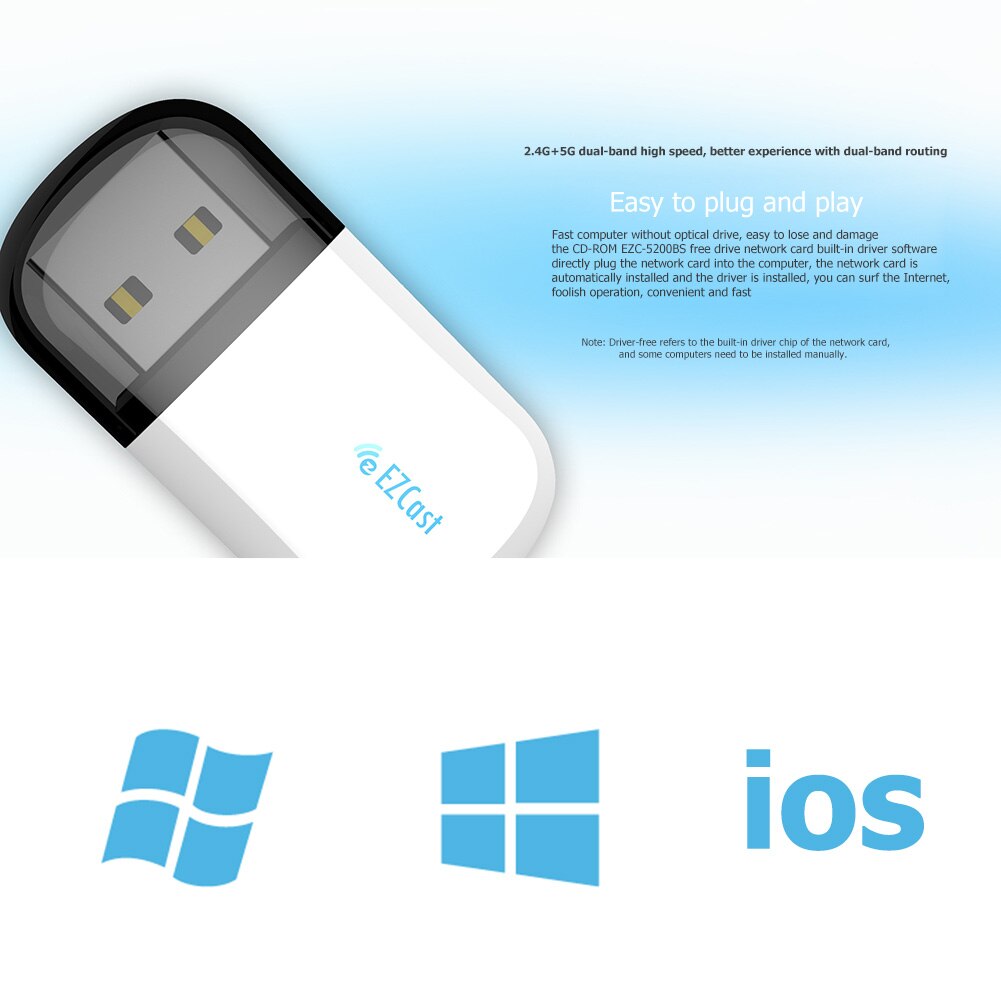 2 in 1 usb wifi-adapter 650 mbps dual-band usb 2.0 wifi-dongle 2.4 ghz +5.8 ghz netwerkkaart draadloze bluetooth 4.2- adapter