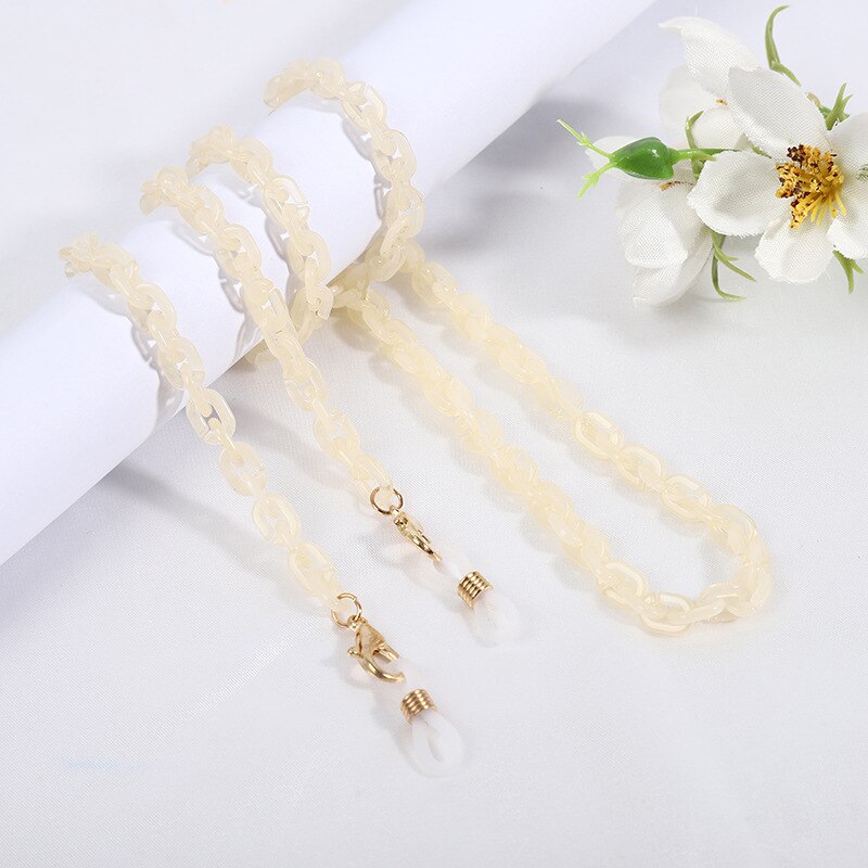 Neue Mehrfarbige Dünne Harz Acryl Sonnenbrille Kette Für Frauen Männer Brillen Ketten Lesen Eyewears Schnur Halter Neck Strap Lanyard: 014