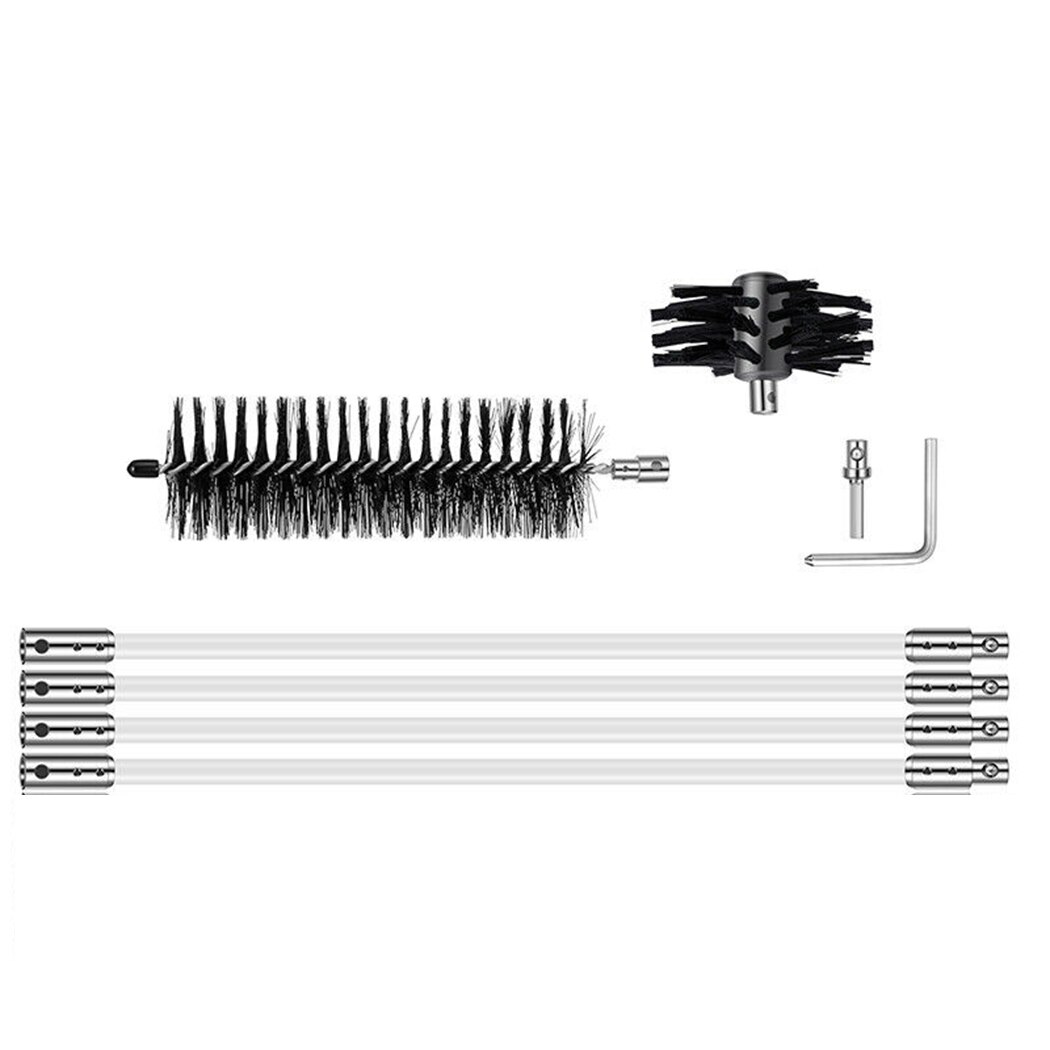 Flexible Chimney Sweep Set Flue Sweeping Brush Rod Soot Cleaning Tools