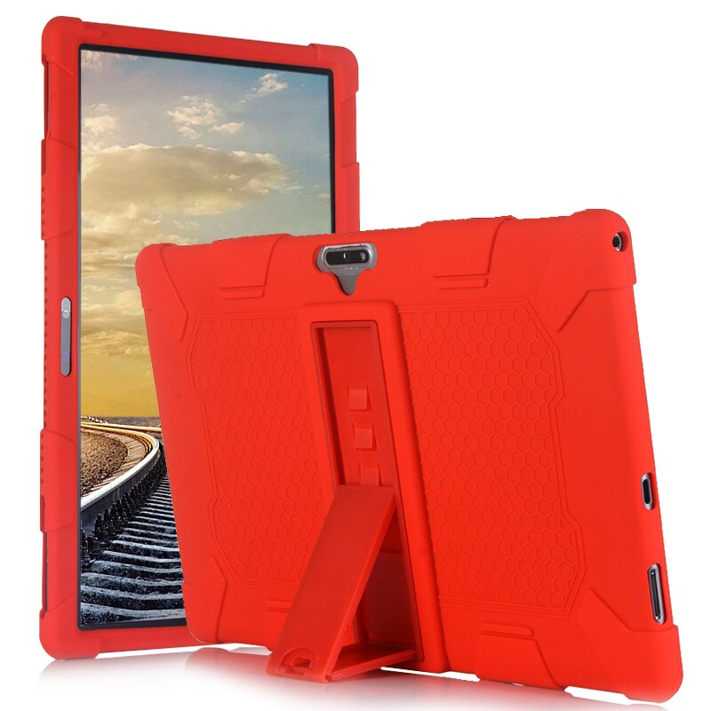 Soft silicone case for ANRY S20 11.6inch tablet pc Kids Safe Shockproof Silicone cover for ANRY S21 Comes with stand+stylus: 116-SC-Red