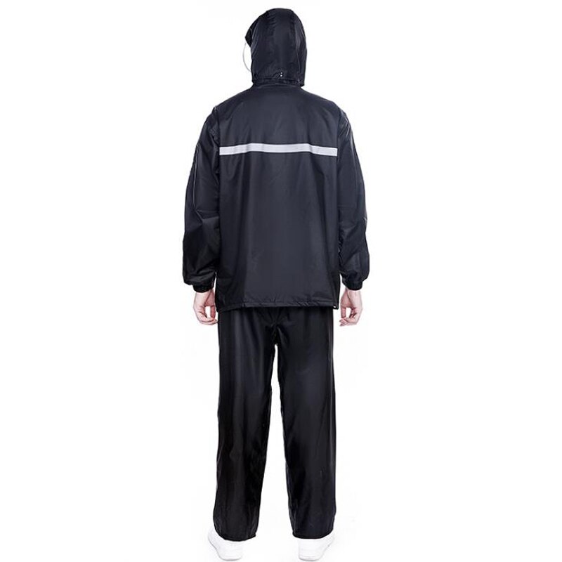 Raincoat Rain Pants Reflective Breathable Men Women Rain Coat Outdoor Waterproof Rain Gear Motorcycle Hooded Rainsuit