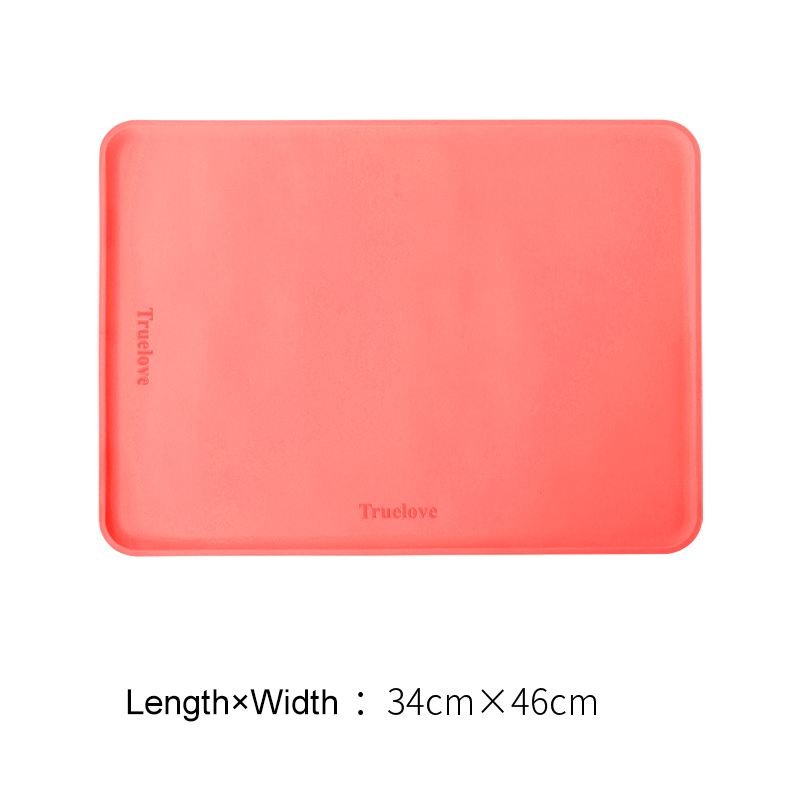 Truelove Silicone Pet Feeding Mat Spills Protects Floors Waterproof Placemats Dog Cat Water Bowl Raised Pets Accessories TLX3111: Red