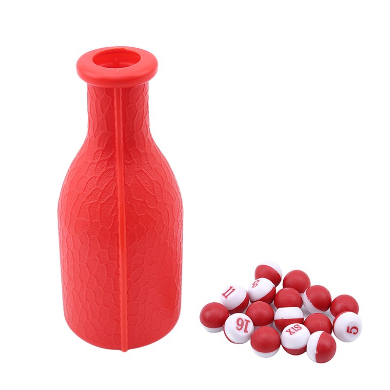 Neue Kommen 1 Set Billard Spiel Kelly Pool Shaker Flasche Mit Standard-Set Von 16 Nummeriert Tally Bälle Peas Billard zubehör