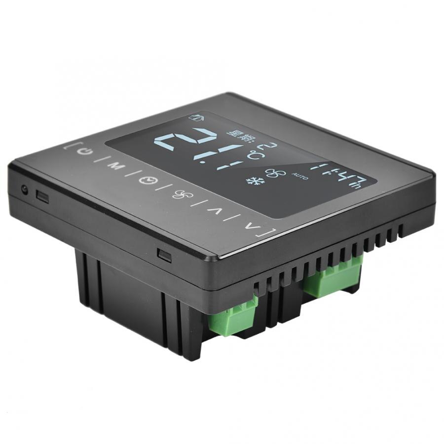 Air Conditioner Controller Thermostat 2 in 1 Fan Coil Thermostat Touch Intelligent Digital Display Thermostat