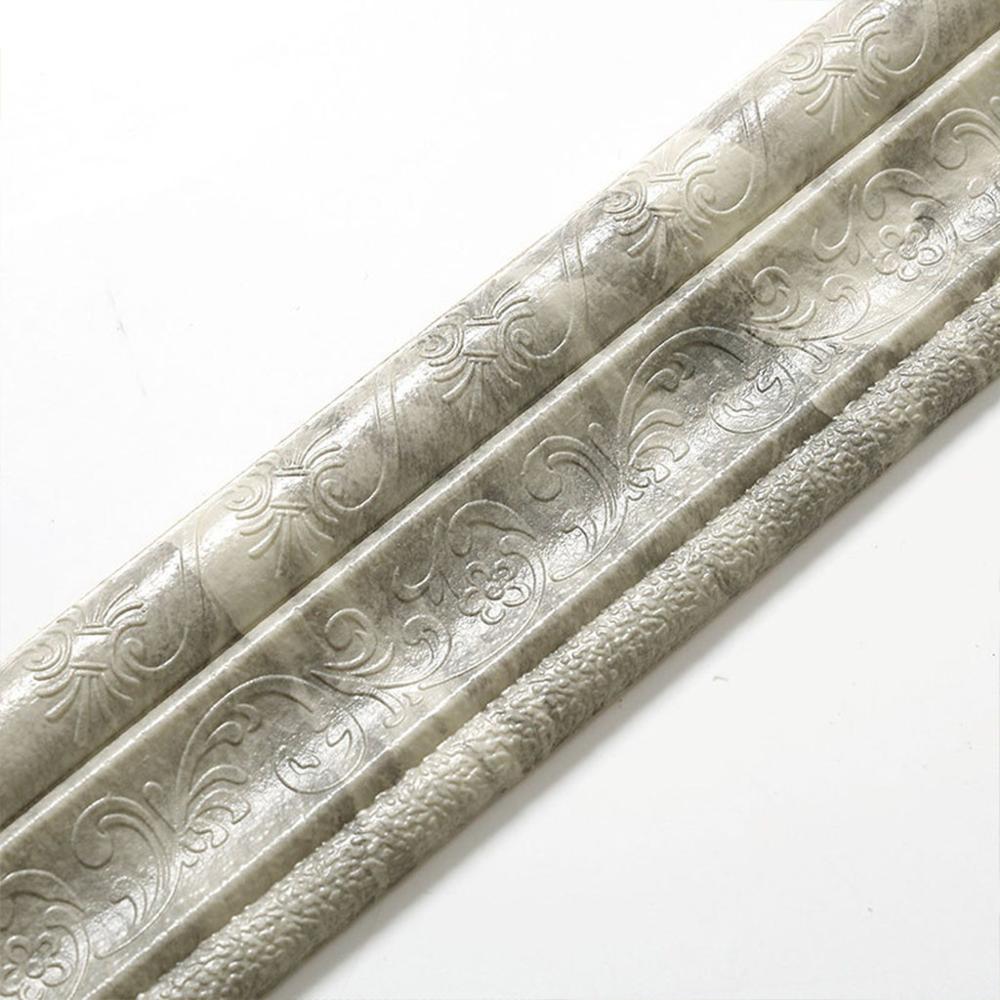 Waterproof Border Wall Sticker Top Corner Line Wall Edge Strip Wall Waist Line Sticker Tiles Wallpaper Border 3D Wall Decor: Gray