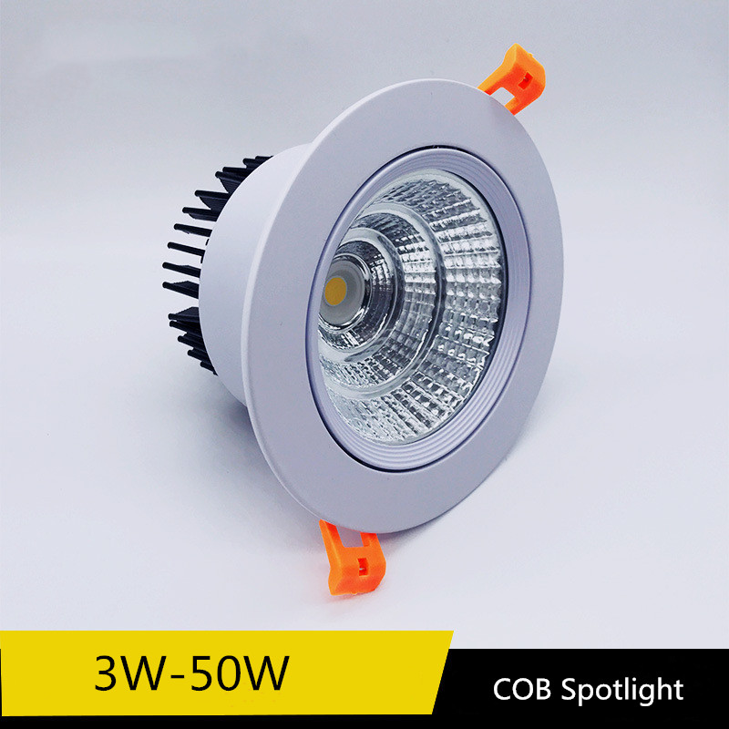 Led spotlight lamp COB Plafond Spot Light 3w 5w 7w 12w 18w 25w 30w 50w 85-265V plafond inbouwspots Binnenverlichting
