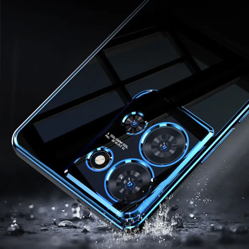 Shockproof Plating Case for Infinix Note 30 12 Pro 4G 30i VIP Transparent Case Cover for Infinix Spark 20 10 Pro 10C 8C Go